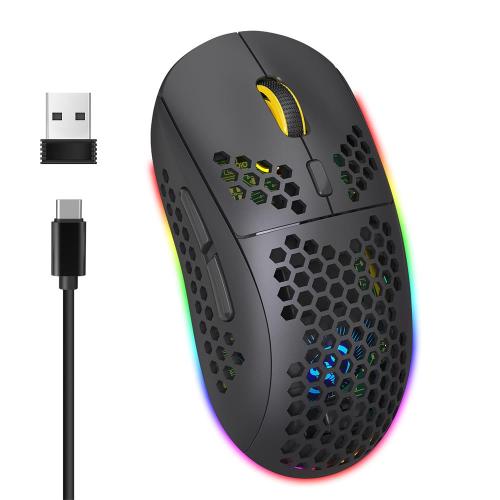 Mouse de jeu sans fil RVB 2,4 GHz avec 6D