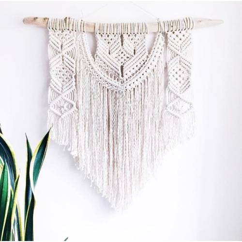Vintage style macrame boho wall hanging handmade tapestry