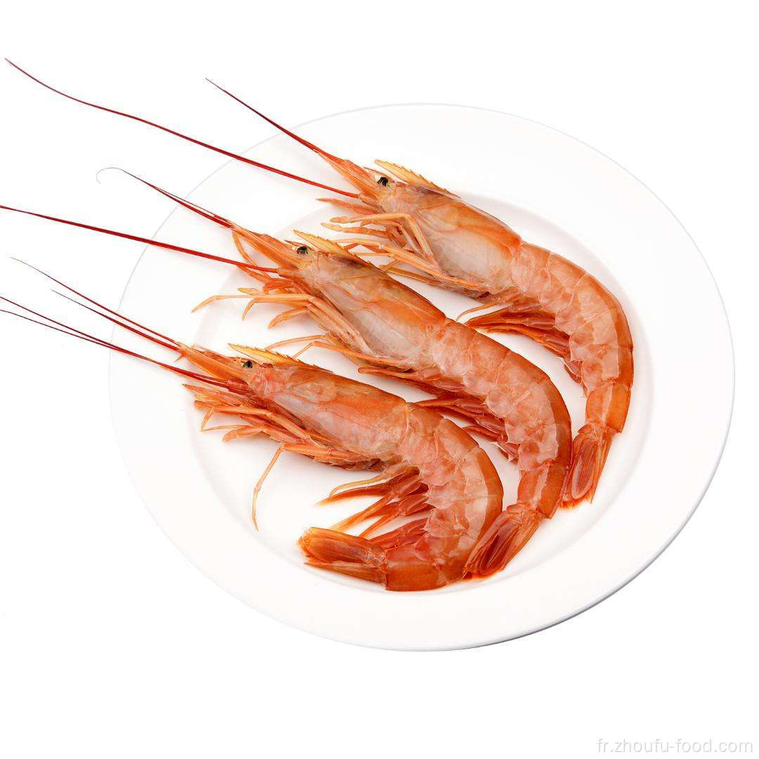 Crevettes rouges surgelées sur les fruits de mer