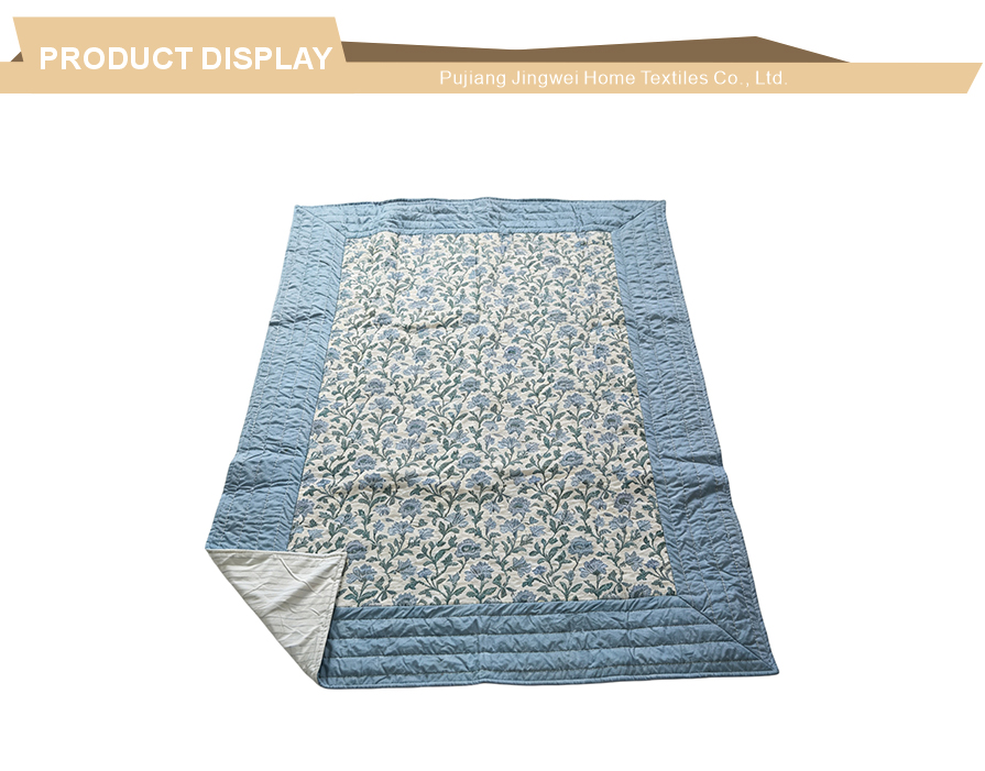 Botanical print portable outdoor rug