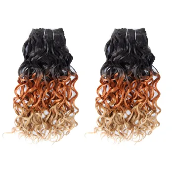 Jerry Curl  Ombre Short Crochet Braids Twist Hair Extension With Synthetic Hair For Black Women
