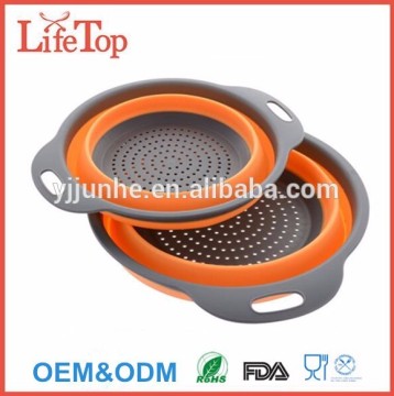 Sturdy Design Round Collapsible Kitchen Colander Set