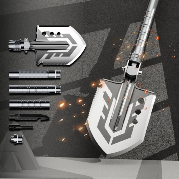 Folding Aluminum Survival Shovel for Camping and Emergencies