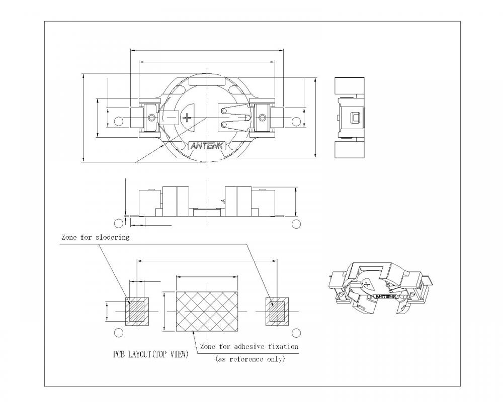 Οι κάτοχοι κυττάρων νομισμάτων SMT για 1632b BT-M-SN-A-1632B