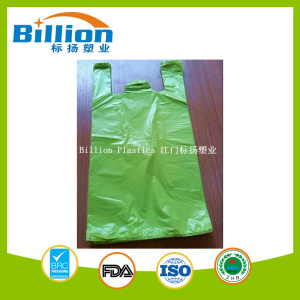 Green Color HDPE T Shirt Bag Slide Seal Deli Bag Polyethylene Films Plastic Bags