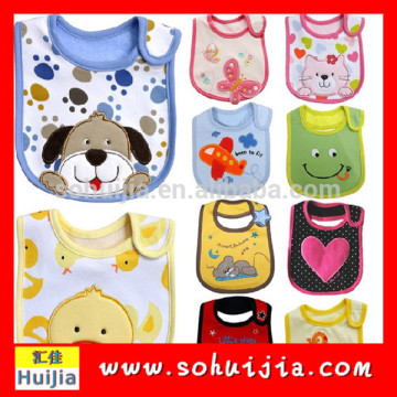 Newest design custom 100% cotton baby bibs wholesale