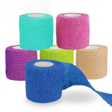 Colorful self-adhesive non-woven cohesive elastic bandage