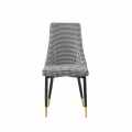 Cadeira ergonômica de tecido com encosto alto para jantares elegantes