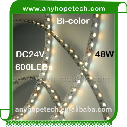 Top reliability Bi-color 120leds dc24v led flex stripe