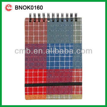 ECO A6 ELASTIC BANDED NOTEBOOK WITH FABRIC COVER