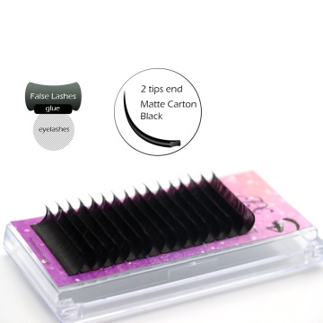 Wholesale Matte Black Silk Ellipse 0.2M Flat Eyelash Extensions Supplier