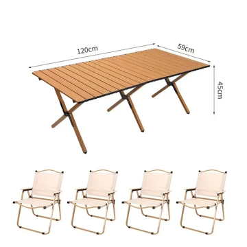 Table de camping en acier en carbone portable pour les pique-niques et les voyages