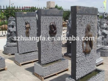 Garden granite fountain,rotating granite ball fountain