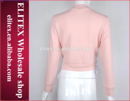 Wholesale pink bandage hot fashion woman dress latest design sweatshirt