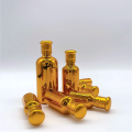 Gold Electroplate Essential Oil Glass Bottles