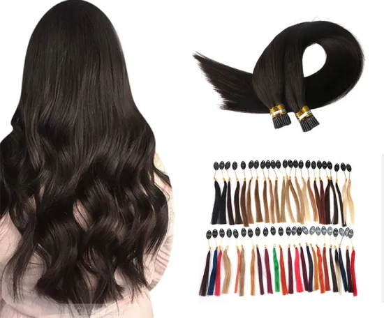 Factory Price I Tips Wavy Indian Hair Align Cuticle Remy Virgin Hair 100% Virgin Remy Double Drawn Hair Wholesale