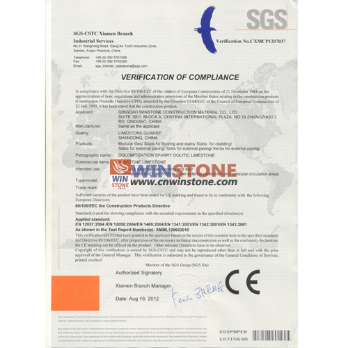 Natural Stone/Limestone/Lime Stone Tile for Paving with CE Certificate