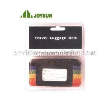 camping equipment(luggage belt) high quality lanyards custome luggage belt with PVC id holder