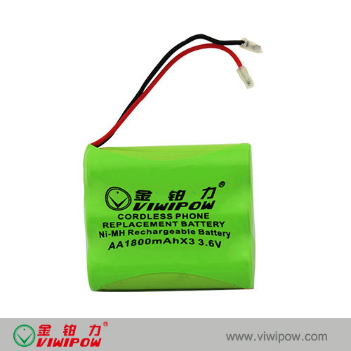 1800mAh Rechargeable AA Ni-MH Battery Pack (VIP-AA1800)