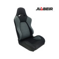 Asiento de carreras de venta caliente de PVC gris negro