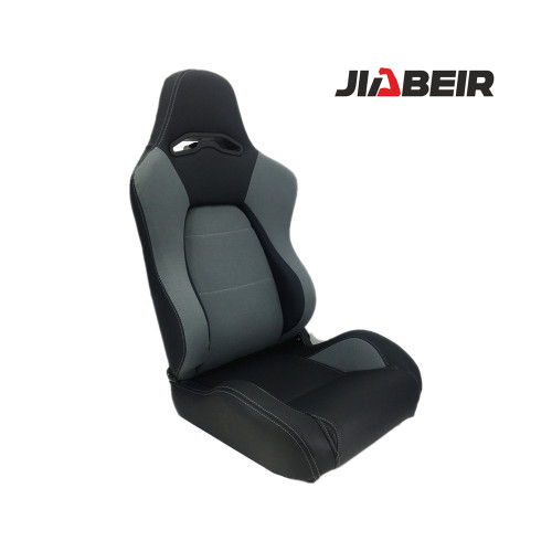 Asiento de carreras de venta caliente de PVC gris negro