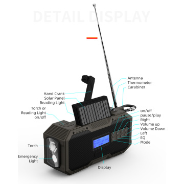 DF587 Солнечный динамик NOAA AM FM Radio