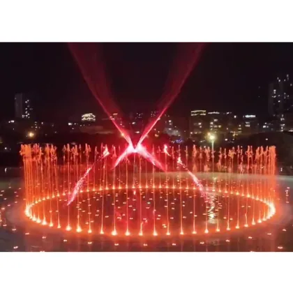 floating dry fountain with led lights