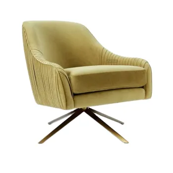 Chrome Gold Metal Base Velvet West Elm Roar Rabbit Swivel Lounge Chair