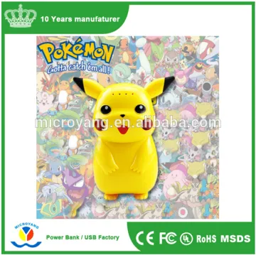 New style cartoon pokemon go pikachu figure power bank
