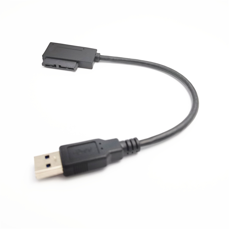 USB3.0 Slim SATA TO USB Adapter Converter for Laptop's DVD optical drive 7+6 pin 24CM for External Hard Drive