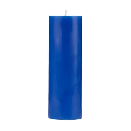Spiritual Blue color paraffin wax magic pillar candle