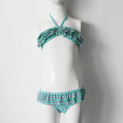 young girls blue fashion swimwear