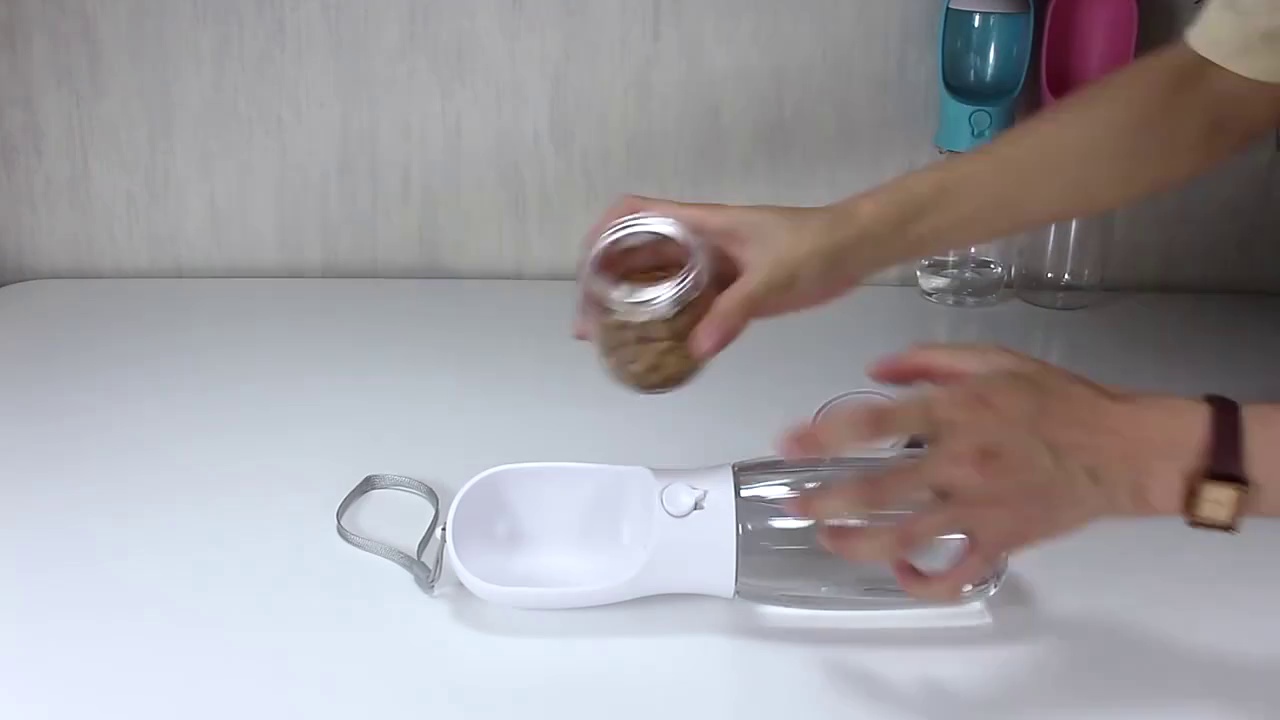 Portable 2-in-1 Leak Proof Dog Bowl Water Bottle for Traveling