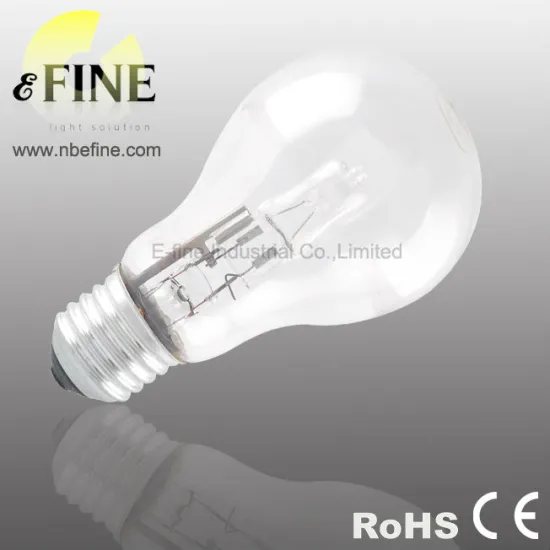 halogen lamp A55 E27 clear 70W 2000h CE ROHS warm white