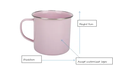 Pink farhouse style coffee mug