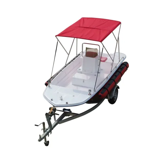 Aqualand Speed Boat/Motor Boat/Rescue Patrol Boat/Fishing Boat with Center Console and Portable Pontoon Buoyancy (Aqualand 130)
