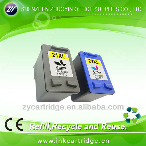 Refillable inkjet cartridges for HP21(C9351A)