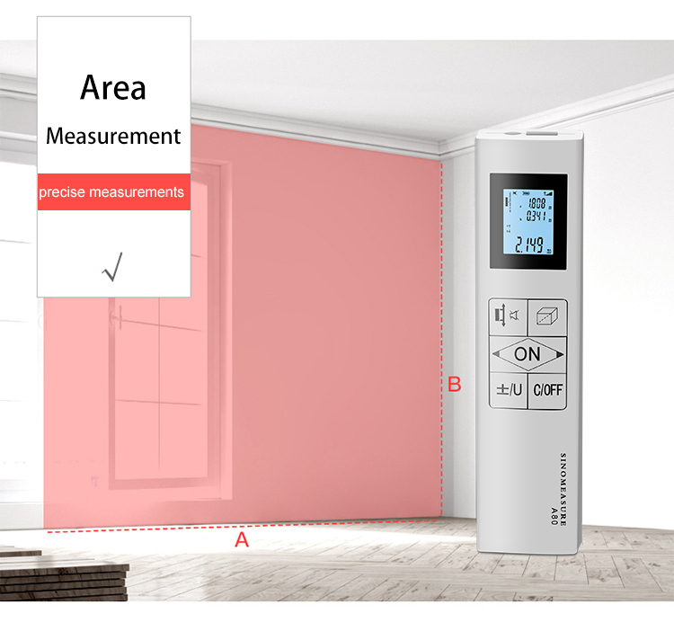 How to measure Bidirectional laser distance meter area