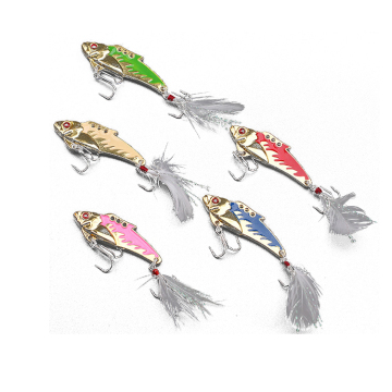 Affondamento di esca da pesca con lama di metallo con vib con esca di vibrazione dorata 10g