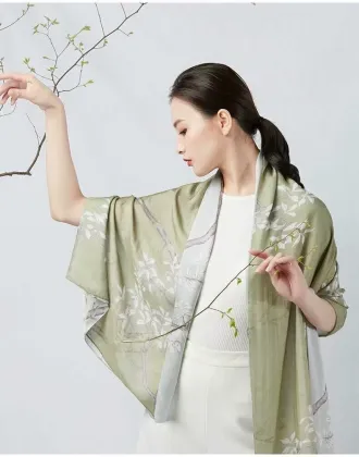 100% Silk shawl-001
