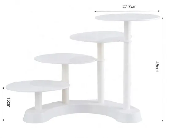Round 4 Tier Cake Stand for Wedding and Party Desserts - For Sale