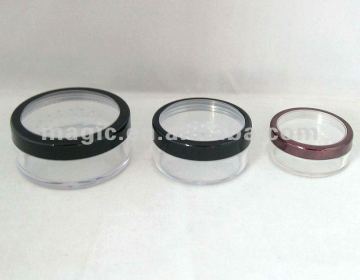 Transparent loose powder jar with sifter