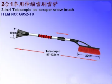 2-in-1 Telescopic Car Ice Scraper Snow Brush