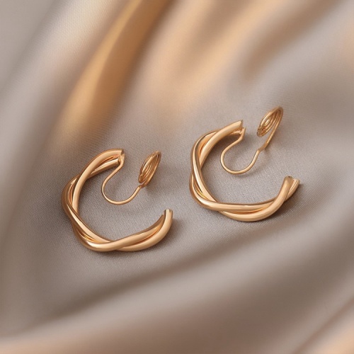 10Styles Mosquito repellent incense plate ear clip female pearl earrings hanging metal letter bone spiral spring