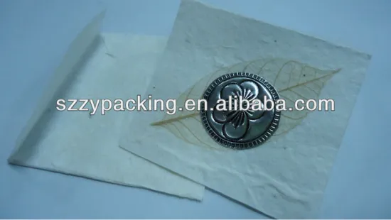 fold natural style dried leaf gift card