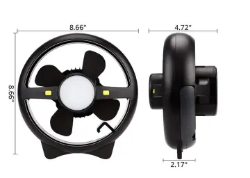 Rechargeable Handle Camping Fan Light Power Bank