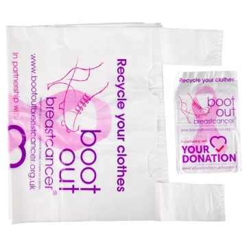 High Quality Donation Plastic Charity Bags for Second Hand Clothes Collection