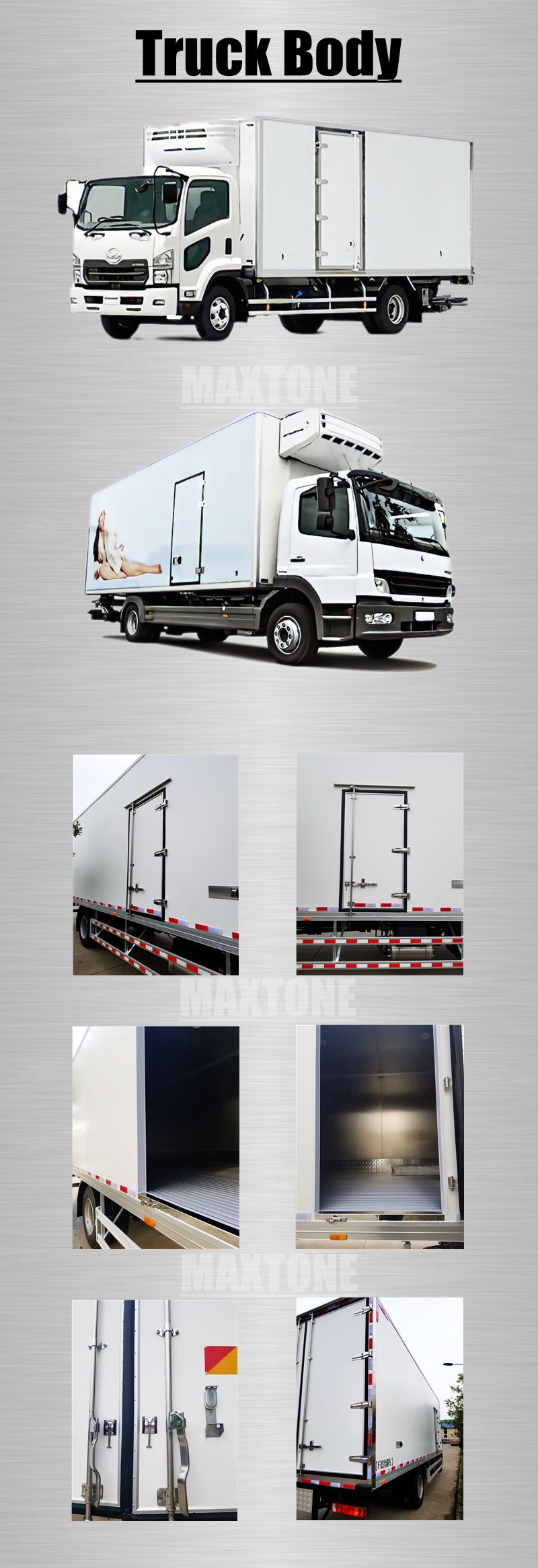 4 2m Fiberglass Freezer Truck Body Box