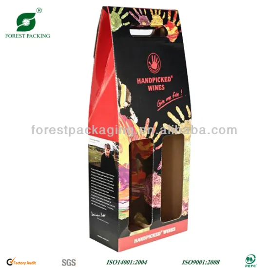 TWO PACK WINE BOTTLE PACKAGING BOX