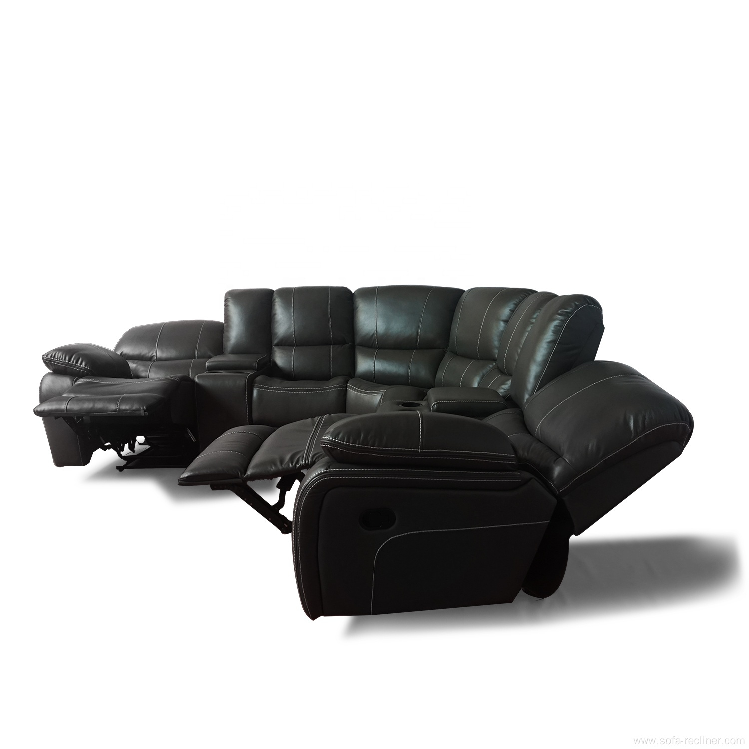 New Style Leather Sectional Recliner Corner Sofa